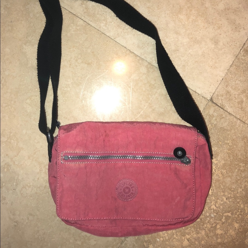 Pink Kipling messenger bag